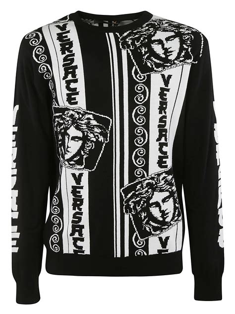 versace pullover herren|versace crew neck sweater.